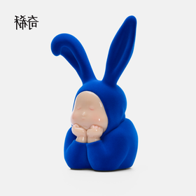 稀奇艺术植绒款兔比比雕塑桌面摆件礼盒装