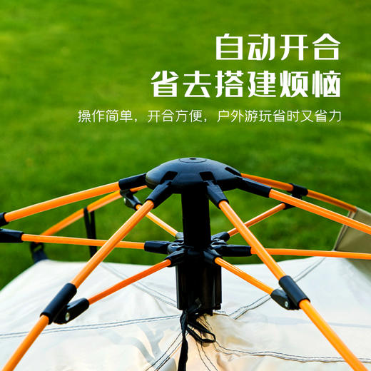 路悠悠升级液压全自动帐3-4人-米白ZC0703 商品图2