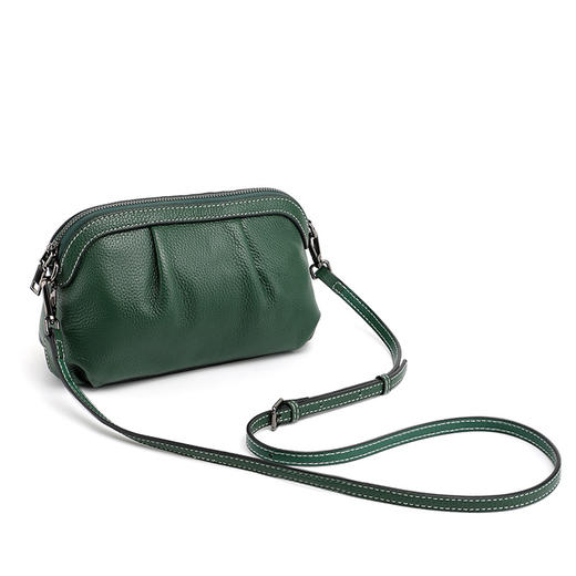 【预售3天】2025新款简约休闲单肩包时尚软皮褶皱斜挎包手机包ZH290 商品图9