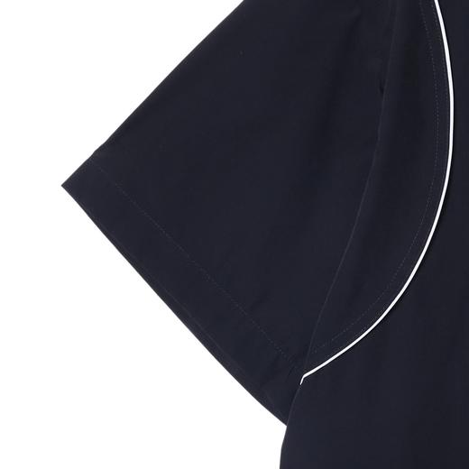 23727夏季高级感新款男士美式纽扣翻领拼接短袖衬衫时尚休闲宽松上衣 商品图4