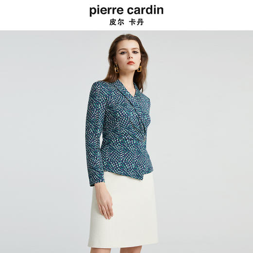 [皮尔卡丹女装]品牌都市时尚简约干练气质短款衬衫 商品图3