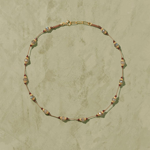 订购8周到｜Tityaravy-Sriphala-石榴石 拉长石 项链［法国设计师］ 商品图0