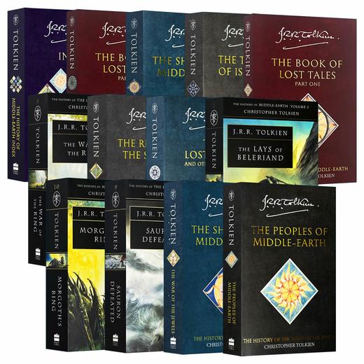Collins 中土世界的历史全套13册 进口英文原版 The History of Middle-earth 13 volumes 托尔金中土世界史 失落的传说 外文书籍 商品图0