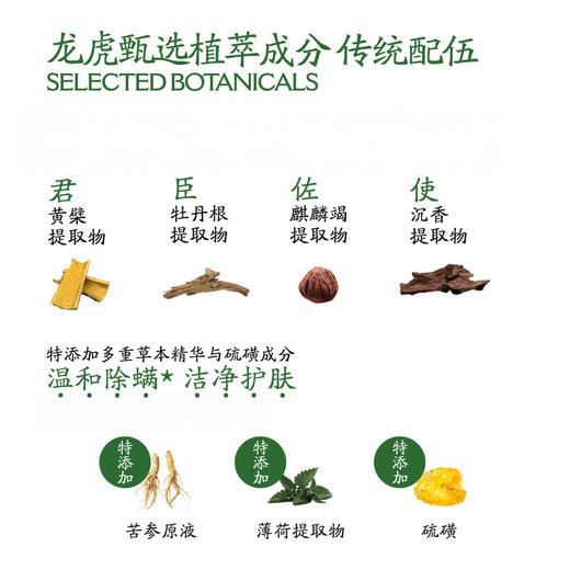 热卖！【超值2瓶装】龙虎 七味草本 硫磺净肤 液体香皂 洁净护肤 泡沫绵密 清爽不油腻 500ml*2瓶 商品图5