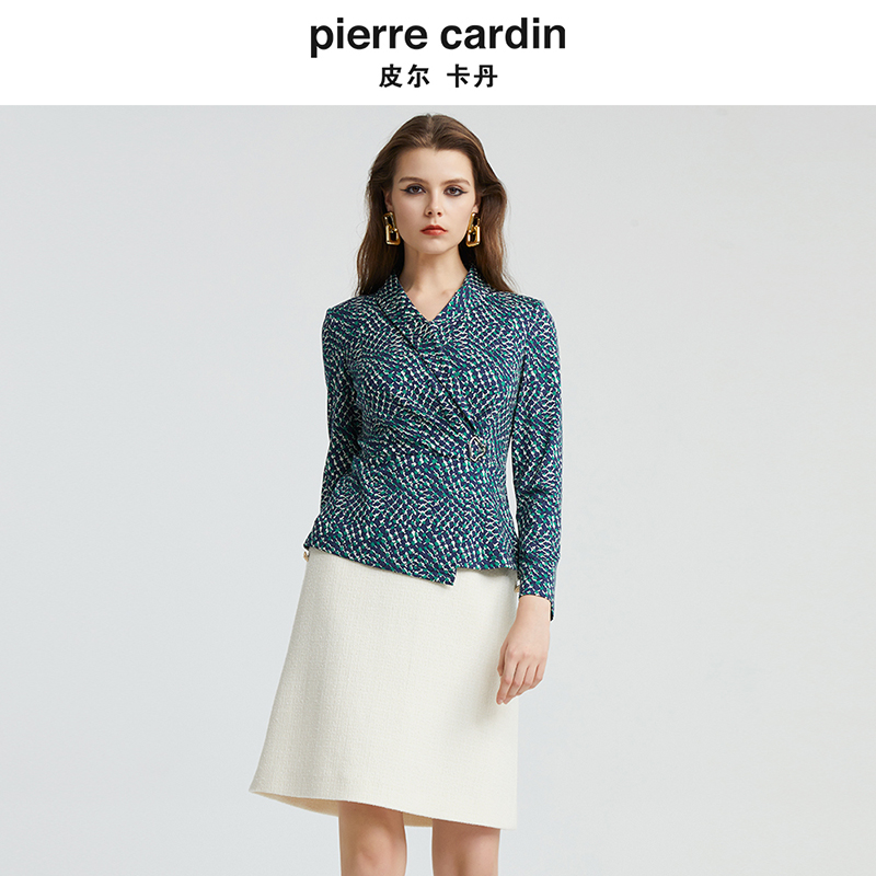 [皮尔卡丹女装]品牌都市时尚简约干练气质短款衬衫