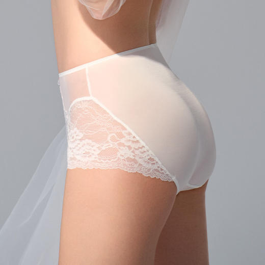 【3F】安莉芳蕾丝通透性感高腰平角裤舒适透气女士内裤E300977 商品图4