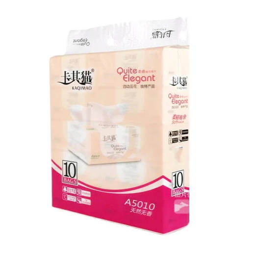 卡其猫4层130抽柔感系列抽纸A5010（6971091573190） 商品图0