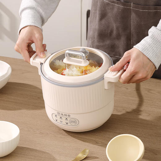 【多样屋专柜】尚朋堂电煮锅多功能宿舍学生煮面火锅煲粥多用锅1.2L  商品图3