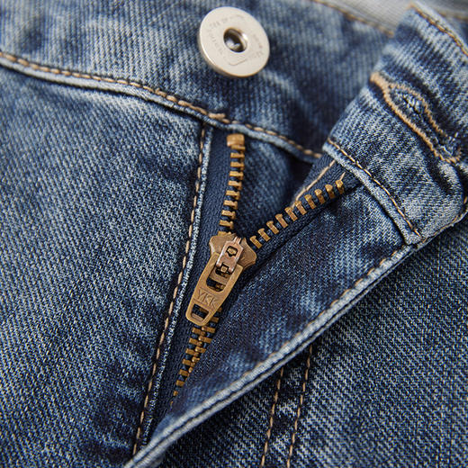 【新品上新】HX 夏季水洗直筒牛仔合体九分裤S210520041101 商品图5