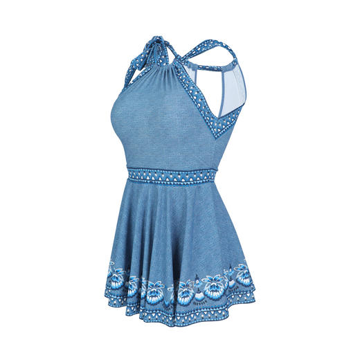 【3F】安莉芳时尚复古牛仔印花泳衣ES00258 商品图4