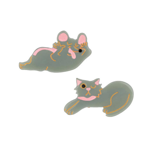 北京仓｜Coucou Suzette-Mouse & Cat-猫和老鼠 发夹［法国设计师］ 商品图2