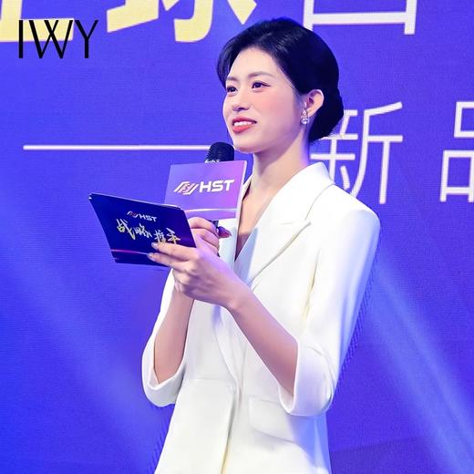 IWY/纯白西装套装七分袖薄款婚礼商务主持人正装正式场合教师通勤C15113+P35113 商品图2