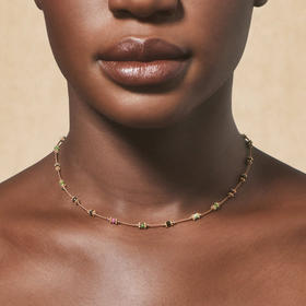 订购8周到｜Tityaravy-Lotuse-莲花 黝帘石 短项链［法国设计师］