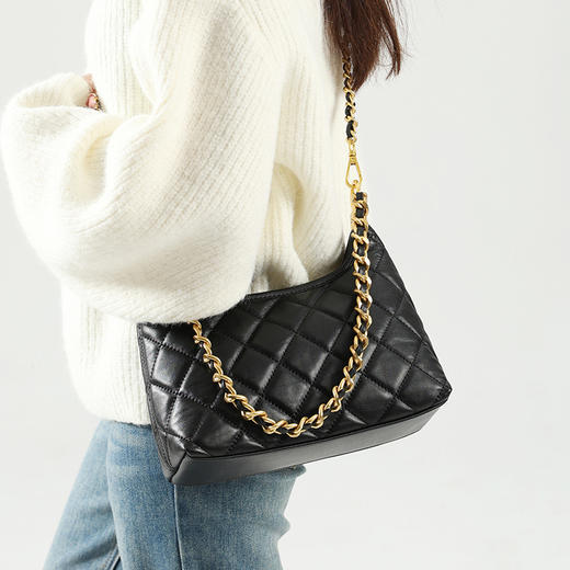 【预售3天】2025新款高级感小香风链条包小众时尚单肩包通勤斜挎包ZH9017 商品图0