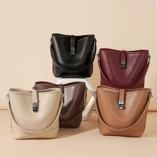 【预售3天】2025新款纳水桶包高级感百搭气质通勤单肩包斜挎包ZH278 商品图2