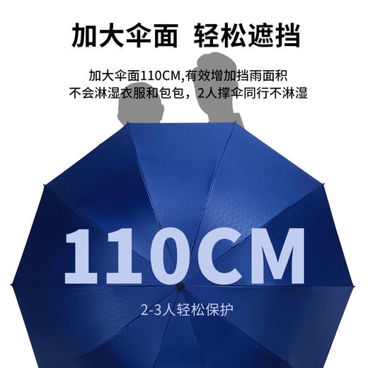 红叶三折压花黑胶伞3727 商品图4