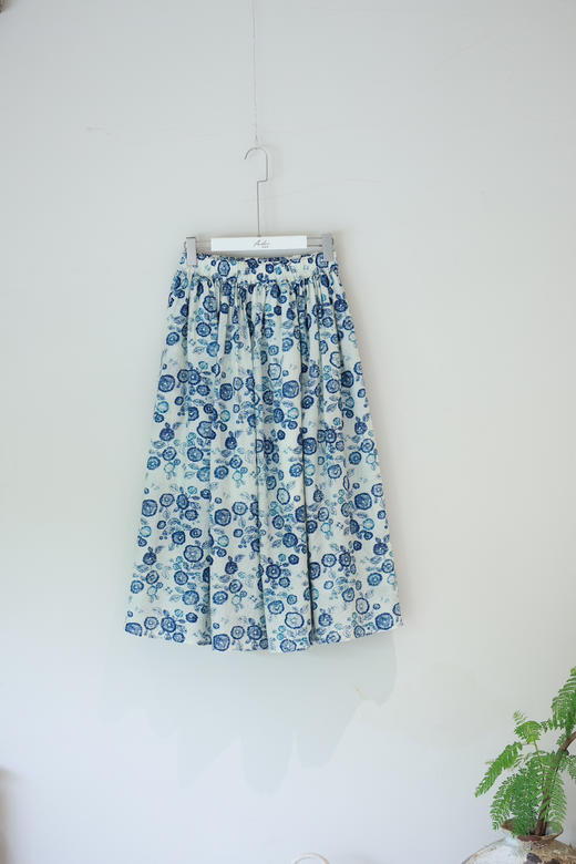 花与棉花 蓝花丝棉半裙 商品图4