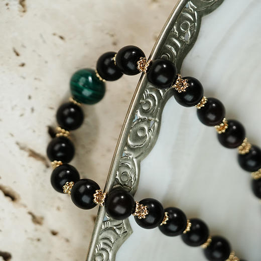 北京仓｜Tityaravy-Samhita-棕木 孔雀石 项链［法国设计师］ 商品图2