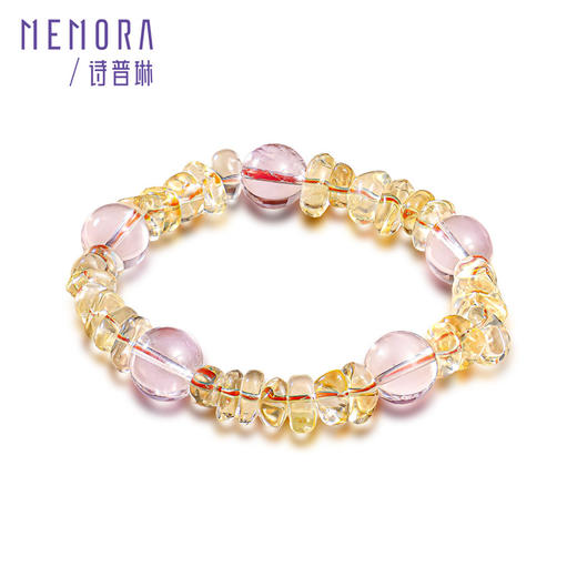 紫黄水晶手链 晶莹剔透异形水晶手串叠戴晶石手链女士礼物MEMORA诗普琳CB204001 商品图2