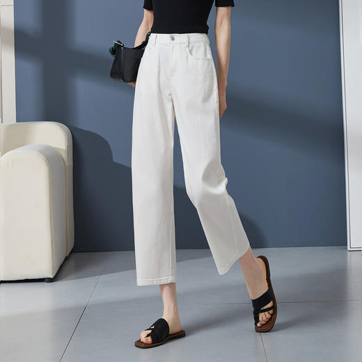 【三防-八分香蕉裤】逸阳夏薄凉感天丝棉白色易打理裤子4312 商品图6