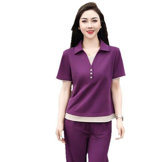 雀说新款套装洋气短袖上衣夏季休闲运动AL23029 商品图4