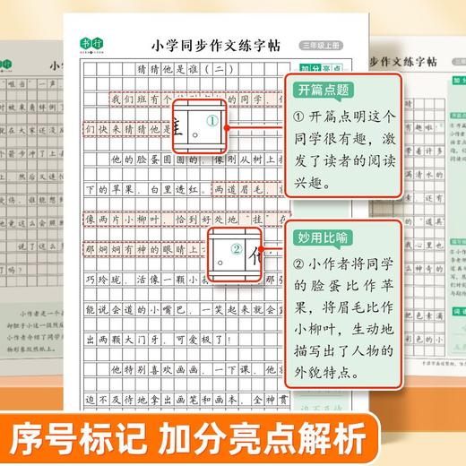小学3-6年级作文练字帖1-2年级看图写话练字帖课本同步通用上下册高分作文楷书字帖 商品图6