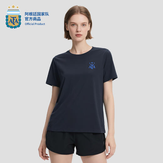 【官方正版】阿根廷国家队 | 夏季深蓝短袖透气散热T恤运动休闲 商品图4