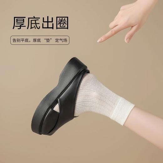 ZHR则则法式厚底包头拖鞋女2025夏季懒人一脚蹬凉鞋外穿沙滩拖鞋 商品图5