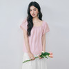 【严选】诗凡黎粉色甜美醋酸方领衬衫2025夏新款法式复古温柔显白小上衣女7G5320271 商品缩略图0