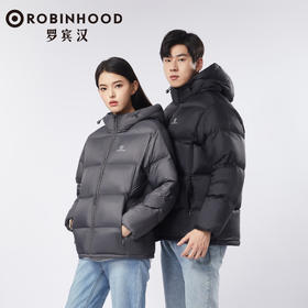 罗宾汉-雪墩墩情侣装连帽面包款羽绒服
