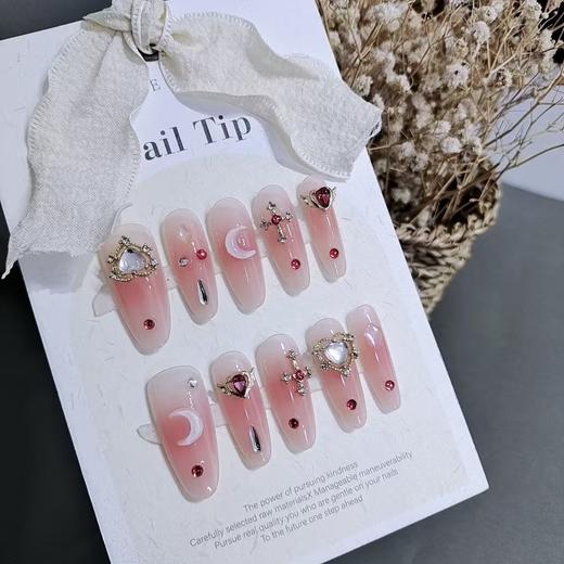 【穿戴甲】10片S170美少女钻长尖头腮红水冰月战士气质仙女美甲手工。ry 商品图3