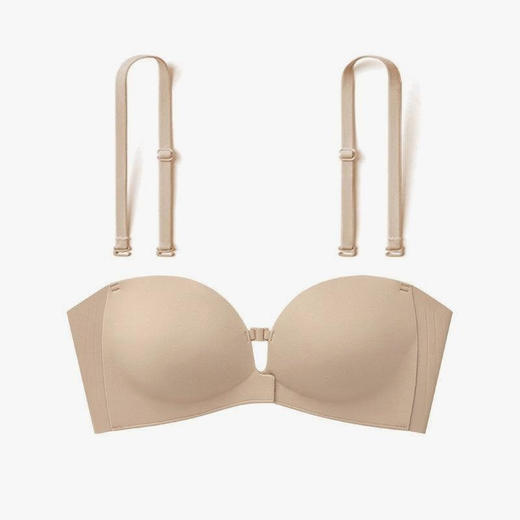 可调节前扣内衣 无肩带隐形防滑聚拢文胸罩 商品图7