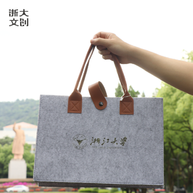浙江大学标识系列毛毡托特包