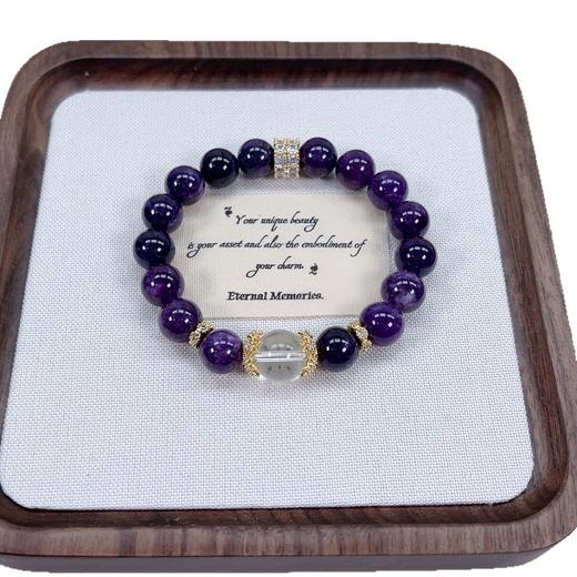 【轻奢国风之美✨】复古新中式仿紫水晶手链【礼盒装】，戴上它，优雅与气质瞬间拉满💎！原创设计 仿紫水晶手链 女轻奢小众设计 奢级感新中式 复古国风手串 商品图4