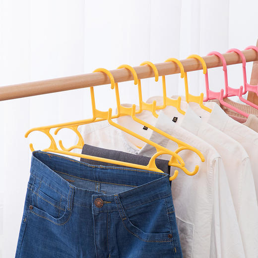 茶花 大衣架 晾衣架子42cm 衣服架衣挂架晒衣架衣服撑子挂衣架 10支装*2 商品图5