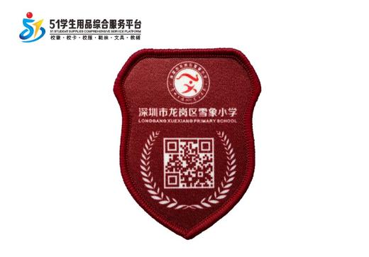 通版深圳市龙岗区雪象小学包边校徽礼服布标姓名贴可缝烫现货发51 商品图2
