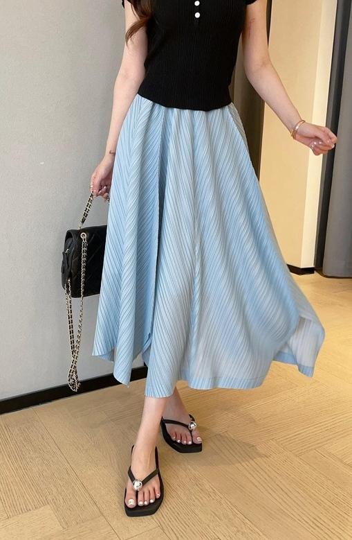 设计感显瘦优雅三宅压褶花瓣不规则半裙 商品图11