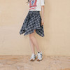 【严选】诗凡黎不规则假两件格纹半身裙2025夏新款设计感时尚显瘦百搭短裙7G5240671 商品缩略图0