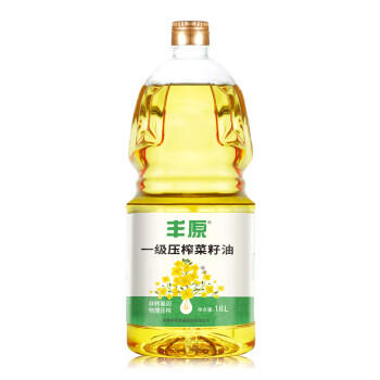 丰原食品 食用油 非转基因 压榨一级 纯香菜籽油 1.8L【保真菜籽油】 /粮油调味 /食用油 /菜籽油 商品图1