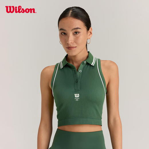 威尔胜（Wilson）夏季新款女士TOPSPIN翻领网球运动背心WW00587511 商品图3