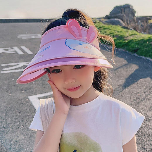 雀说儿童帽子夏季大檐带风扇遮阳帽男女宝宝太阳帽卡通可爱防晒空顶帽AL1053 商品图9