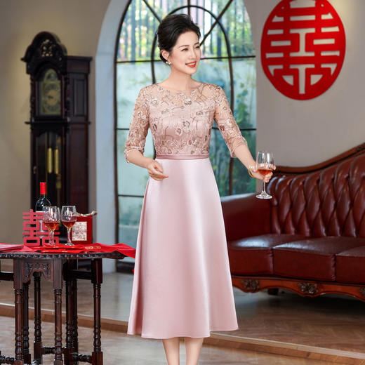 HYX-25-259改良年轻款夏季新款高级感旗袍连衣裙婚宴装结婚气质日常装新中式 商品图2