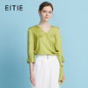 EITIE爱特爱春季新款设计感小众修身气质V领显瘦小上衣7713411 商品缩略图0