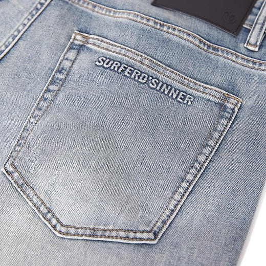 【新品上新】HX 夏季水洗直筒牛仔长裤合体S201522094101 商品图8