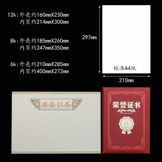 泓阳文化-名典系列4112 4115新款皮面荣誉证书含内芯荣誉证书 商品图1