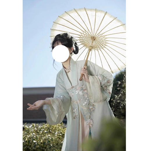 裁缝学苑AQ465新中式立领对襟长衫合领衫纸样汉服女装上衣两件套样板 商品图4