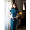 时尚改良新中式长款仿麻单层旗袍2025夏季新款日常可穿旗袍SYK396092 商品缩略图2