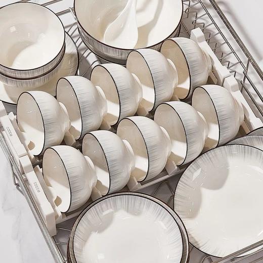 邂逅法式浪漫39.9到手10件套渐变灰现代时光高品质陶瓷餐具系列1350高温烧制质地坚硬厚实渐变银河灰色系瓷质细腻典雅大气基地直邮 商品图2