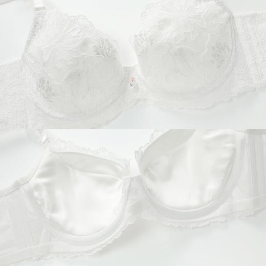 【3F】安莉芳刺绣花卉蕾丝文胸女大胸显小薄款夹碗内衣EB00977 商品图7