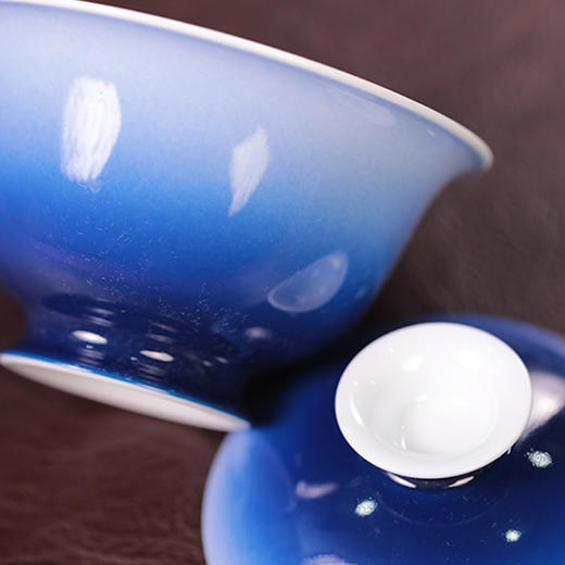 初蓝舍渐变盖碗元宝 商品图2